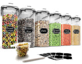 Wildone front view of six airtight containers showing organized pantry benefit