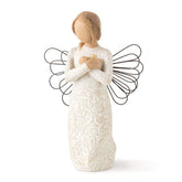 Willow Tree Remembrance front view showing serene pose and cream finish, ideal for sympathy displays