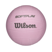 WILSON balón rosa frontal mostrando tamaño oficial y buen agarre