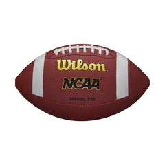 WILSON balón juvenil vista frontal con logo NCAA, aspecto oficial y agarre mejorado