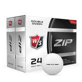 Wilson Staff Zip front packaging showing two dozen balls and product branding for easy identification and value