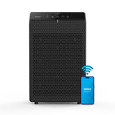 Winix 5520 front view showing purifier design and rapid cleaning benefit