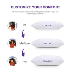 WISHSMILE almohada en uso por persona durmiendo de lado con soporte visible
