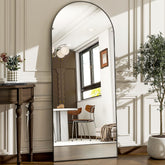 WISSMIELS front view full-length mirror showing arched silhouette and clear reflection
