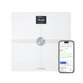 Withings Body Smart front display showing weight and trend, clear readings for quick checks
