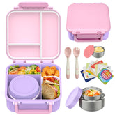 wiwens front view of packed lunchbox showing leakproof seal and colorful design for easy transport
