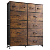 WLIVE front view of tall fabric dresser showing organized storage benefit
