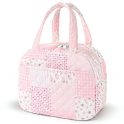 WOBAGMEN vista frontal patchwork rosa con estilo elegante práctico