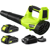 WOLFMEN front view of blower showing compact profile and power