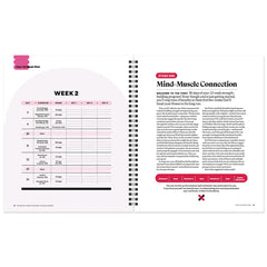 Women's Health páginas interiores con plan semanal y hojas de registro