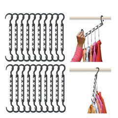 Wonder Hanger imagen frontal del pack mostrando 20 percheros y ahorro de espacio