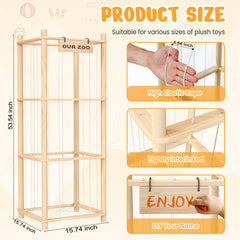 Woodure comparación de tamaño junto a juguete para referencia visual