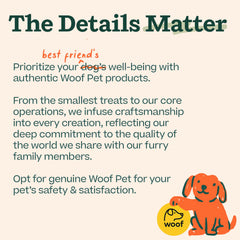 Detalle de textura de WOOF bully stick, muestra durabilidad y naturalidad