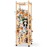 WORLDMX front view showing tall zoo-style plush storage that organizes toys