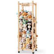 WORLDMX front view showing tall zoo-style plush storage that organizes toys