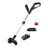 WORX WG163.8 front view showing compact 2-in-1 design and controls for easy handling