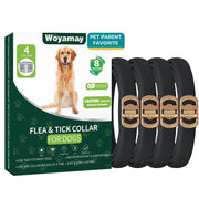 Woyamay collar antipulgas pack de 4 vista frontal mostrando presentación y cantidad