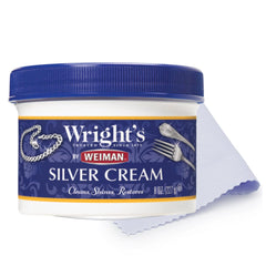 Wright's frente del empaque mostrando crema limpiadora y paño para limpieza rápida