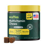 Wuffes frente del empaque mostrando 30 ct y beneficios visibles