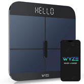 WYZE báscula Smart Scale X frontal mostrando pantalla LED y diseño elegante