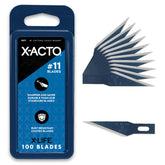 X-ACTO pack front view showing 100 blades and easy storage benefit