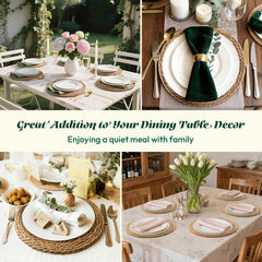 XOHUYD plated dinner on a placemat illustrating layered styling and elegant presentation
