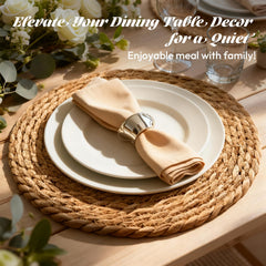 XOHUYD full set of twelve placemats arranged on dining table for coordinated hosting benefit