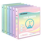 XRUNMIX front view pastel binders showing clear overlay and neat labeling benefits
