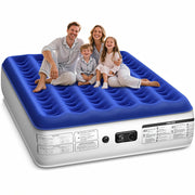 Xsleep queen front view showing raised mattress and plush top for guest comfort