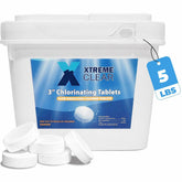 XtremepowerUS bucket front view showing product and secure lid for clean storage