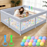 XVISHX parque frontal ensamblado con amplio espacio para dos niños