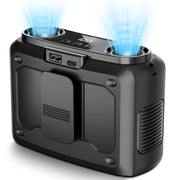 XZK frontal del ventilador de cintura mostrando diseño compacto y potencia de enfriamiento
