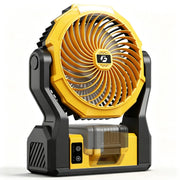 XZK ventilador frontal mostrando diseño resistente y portabilidad