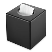 Y-in Hand vista frontal del cubre pañuelos negro mate, elegante y ordenado