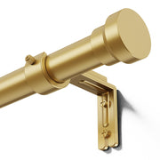 YaFex front view of gold curtain rod set showing modern finish and ease