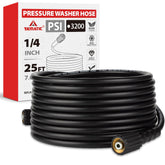 YAMATIC front view packed hose showing compact packaging and easy storage benefit