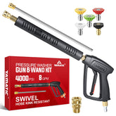 YAMATIC front view of pressure washer wand showing solid build and connectors
