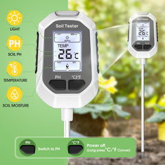 YAMRON probe close-up revealing metal sensors for accurate soil testing