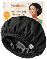 YANIBEST gorro de ducha vista frontal, protección impermeable y estilo