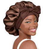 YANIBEST gorro frontal marrón con doble capa que protege el peinado