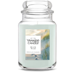 Yankee Candle tarro frontal mostrando etiqueta y diseño elegante