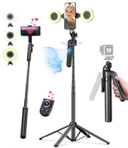 Yeaki front view at full height showing tall selfie setup and stable framing