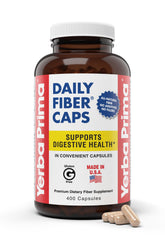 Yerba Prima front bottle image showing label and 400 capsules benefit clarity