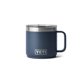 YETI Rambler vista frontal Navy mostrando diseño y capacidad