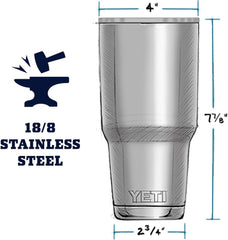 YETI Rambler textura DuraCoat que aporta agarre y protección del color