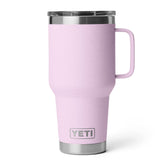 YETI Rambler front view showing cherry blossom color and durable body for stylish travel