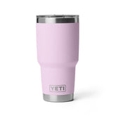 YETI Rambler front view in Cherry Blossom showing durable finish and capacity