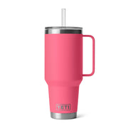 YETI Rambler 42 oz front view showing tropical pink finish and capacity benefit