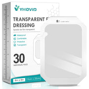 YHOVID empaque frontal mostrando 30 vendajes y tamaño 6x8 pulgadas, protección conveniente