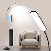 Yikuneng floor lamp front view showing slim profile and bright output